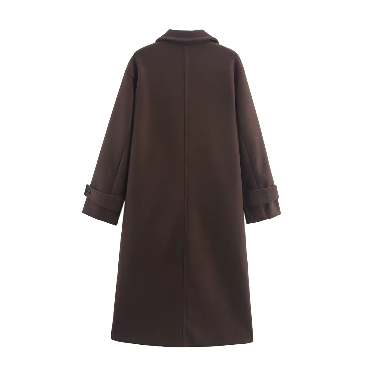 Women's brown wool coat for autumn/winter.